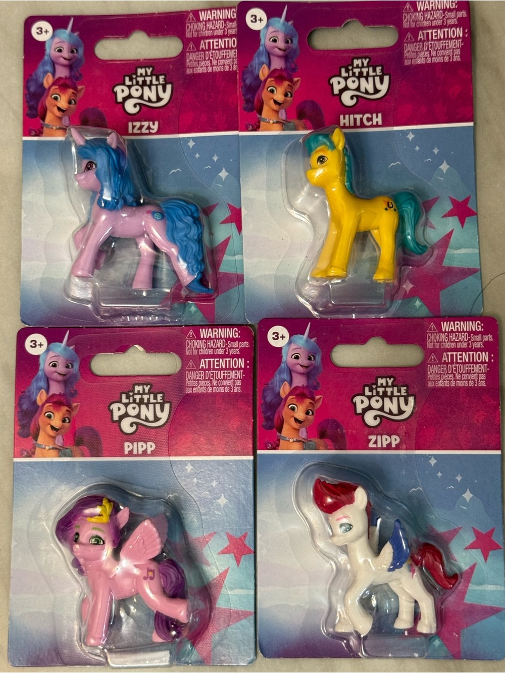 My little pony mini figurines new 4 characters